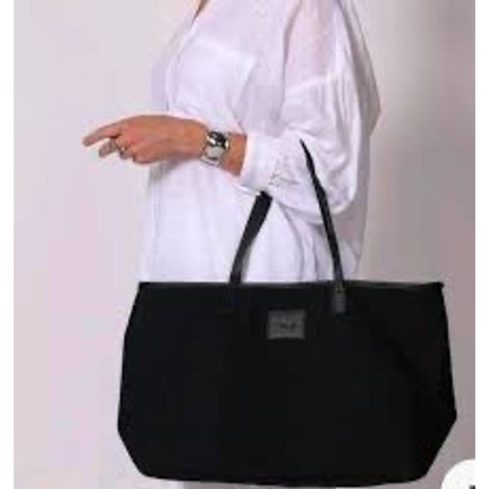 NWOT Cleobella Black Canvas Tote Bag‎ Women's Handbag Shoulder Bag Everyday